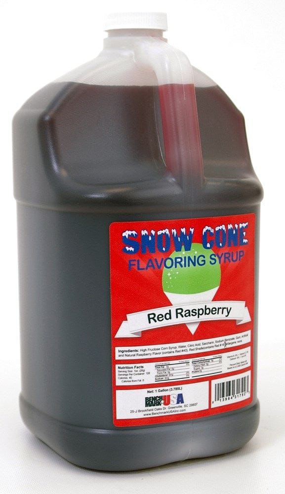 Winco Food & Beverage Each / Red Winco Benchmark 72007 Red Raspberry Shaved Ice Syrup 1 Gallon | Denson CFE