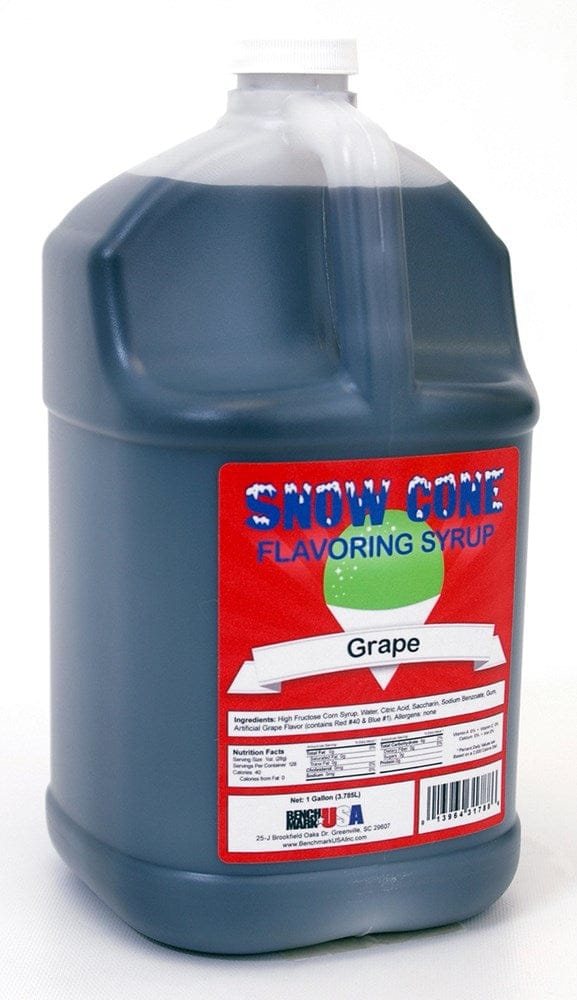 Winco Food & Beverage Each Winco Benchmark 72003 Grape Shaved Ice and Snow Cone Syrup 1 Gallon | Denson CFE