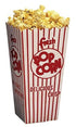 Winco Food & Beverage Pack / Red Winco Benchmark 41048 Popcorn Scoop Box Classic Red and White Striped Design 1.75 oz Pack of 100 | Denson CFE
