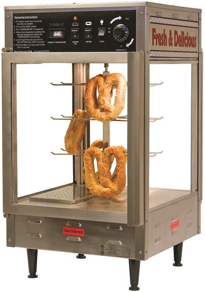 Winco Food & Beverage Set Winco Benchmark 51012 Countertop Hot Food Display Case with Rotating Shelves and Adjustable Thermostat | Denson CFE