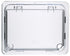 Winco Food Pans Each Winco SP7200H Hinged Lid Cover for 1/2 Size Food Pans with Peg Hole and Notched Design Clear | Denson CFE