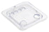 Winco Food Pans Each Winco SP7600H Hinged Lid Cover for SP7602/7604/7606, 1/6 Size, Peg Hole, Notched, Clear.