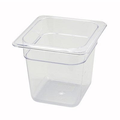 Winco Food Pans Each Winco SP7606 Clear Polycarbonate Food Pan 5.5 Inch Deep Sixth Size | Denson CFE