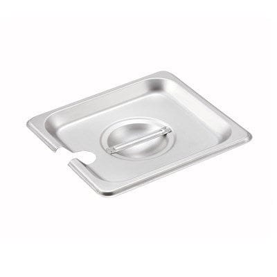 Winco Food Pans Each Winco SPCS Slotted Stainless Steel Steam Table Pan Cover 1/6 Size | Denson CFE