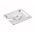 Winco Food Pans Each Winco SPCS Slotted Stainless Steel Steam Table Pan Cover 1/6 Size | Denson CFE