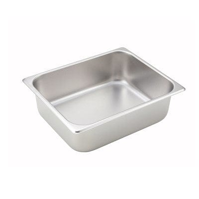 Winco Food Pans Each Winco SPH4 Straight-sided Steam Pan, Half-size, 4", 25 Ga S/S