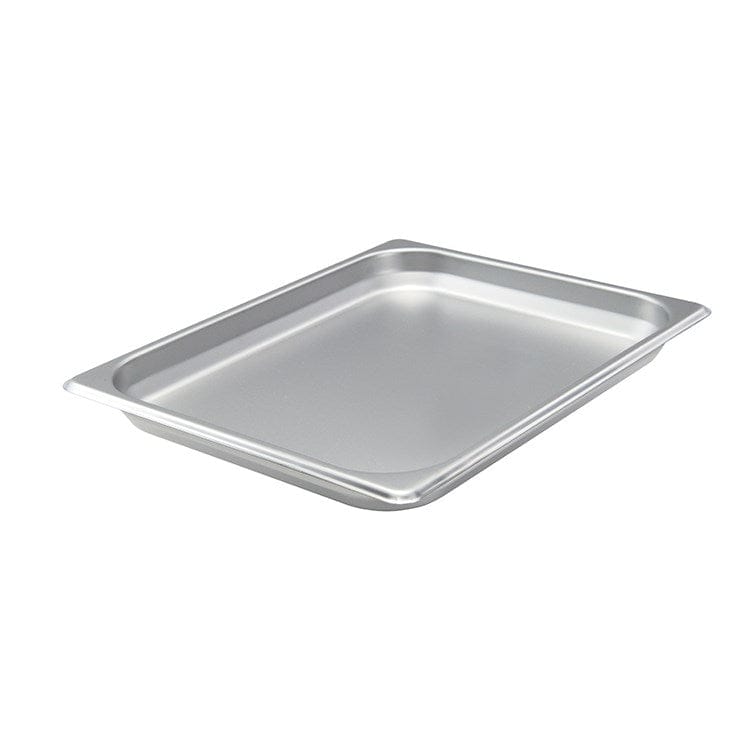 Winco Food Pans Each Winco SPJH-201 Anti-Jam Half Size Steam Pan 22 Gauge Stainless Steel 12.8 x 10.4 x 1.25 | Denson CFE
