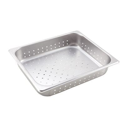 Winco Food Pans Each Winco SPJH-202PF Perforated Steam Pan, Half Size 2-1/2???D, 22 Ga S/S