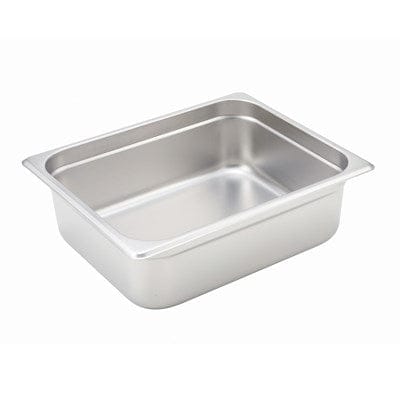 Winco Food Pans Each Winco SPJH-204 Anti-jam Half-size Steam Table Pan 4 Inch Deep 22 Gauge Stainless Steel | Denson CFE