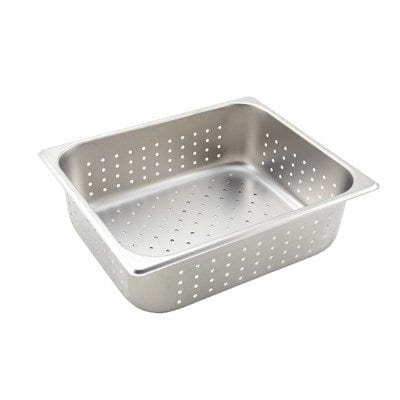 Winco Food Pans Each Winco SPJH-204PF Perforated Steam Pan, Half Size 4???D, 22 Ga S/S