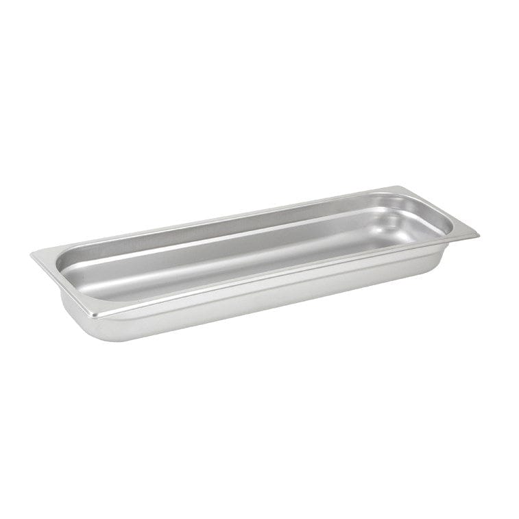 Winco Food Pans Each Winco SPJH-2HL Anti-Jam Half Size Long Steam Table Pan 22 Gauge Stainless Steel | Denson CFE