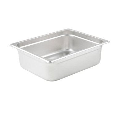 Winco Food Pans Each Winco SPJL-204 Anti-jam Half-size Steam Pan 4 Inch Deep 18/8 Stainless Steel | Denson CFE