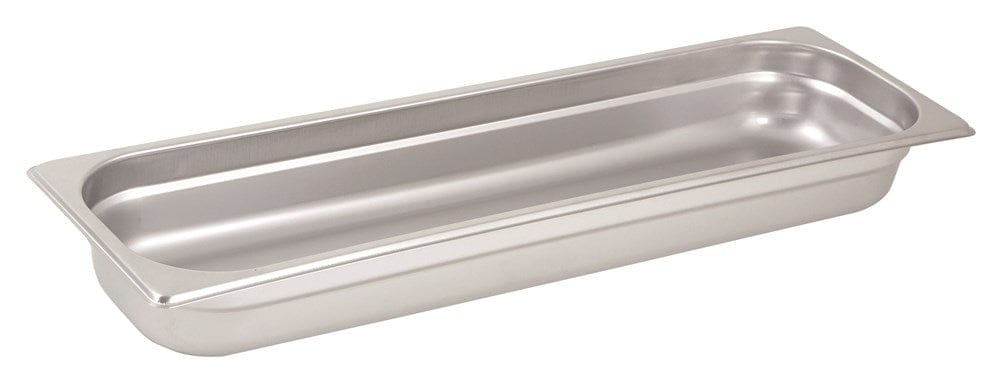 Winco Food Pans Each Winco SPJL-2HL Anti-jam Stainless Steel Steam Table Pan Half Long Size 2-1/2 Inch Deep | Denson CFE