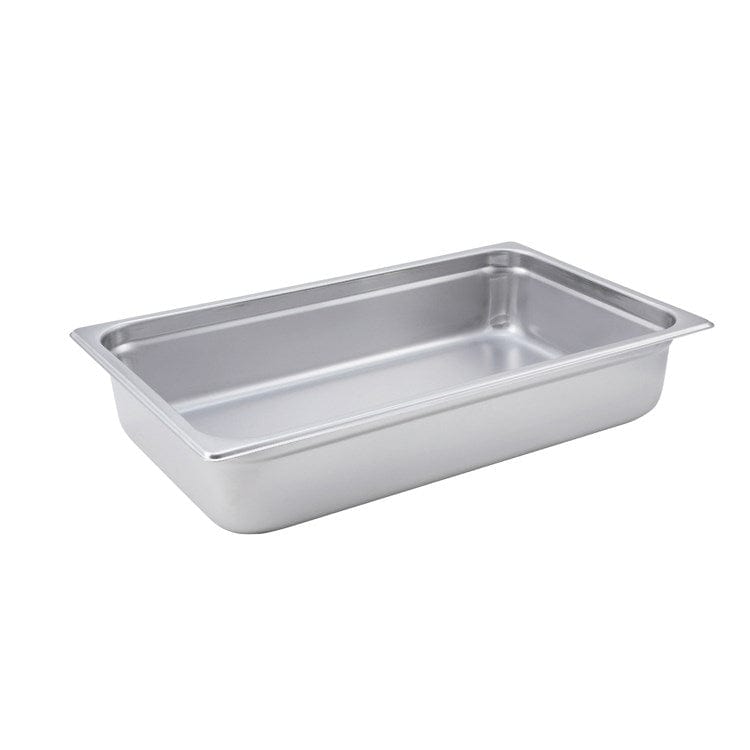 Winco Food Pans Each Winco SPJM-104 4" Full Size Solid Anti-Jam Steam Table Pan / Hotel Pan - 24 Gauge