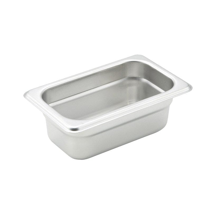 Winco Food Pans Each Winco SPJM-902 Stainless Steel Ninth Size Steam Table Pan 24 Gauge | Denson CFE