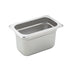 Winco Food Pans Each Winco SPJM-904 4" Ninth Size Solid Anti-Jam Steam Table Pan / Hotel Pan - 24 Gauge