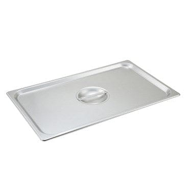 Winco Food Pans Each Winco SPSCF Full Size Stainless Steel Solid Steam Table Pan Cover with Handle | Denson CFE