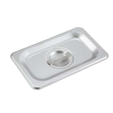 Winco Food Pans Each Winco SPSCN 1 9 Size Stainless Steel Solid Steam Table Pan Cover for Optimal Heat Retention | Denson CFE