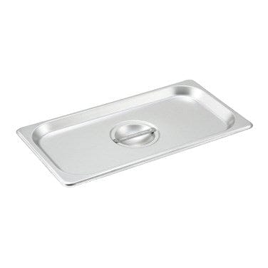 Winco Food Pans Each Winco SPSCT 1/3 Size Stainless Steel Solid Steam Table Pan Cover | Denson CFE