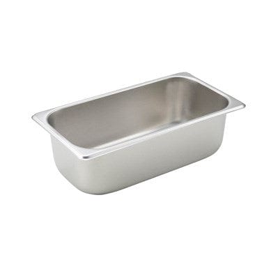 Winco Food Pans Each Winco SPT4 Straight-sided Steam Pan, 1/3 Size, 4", 25 Ga S/S