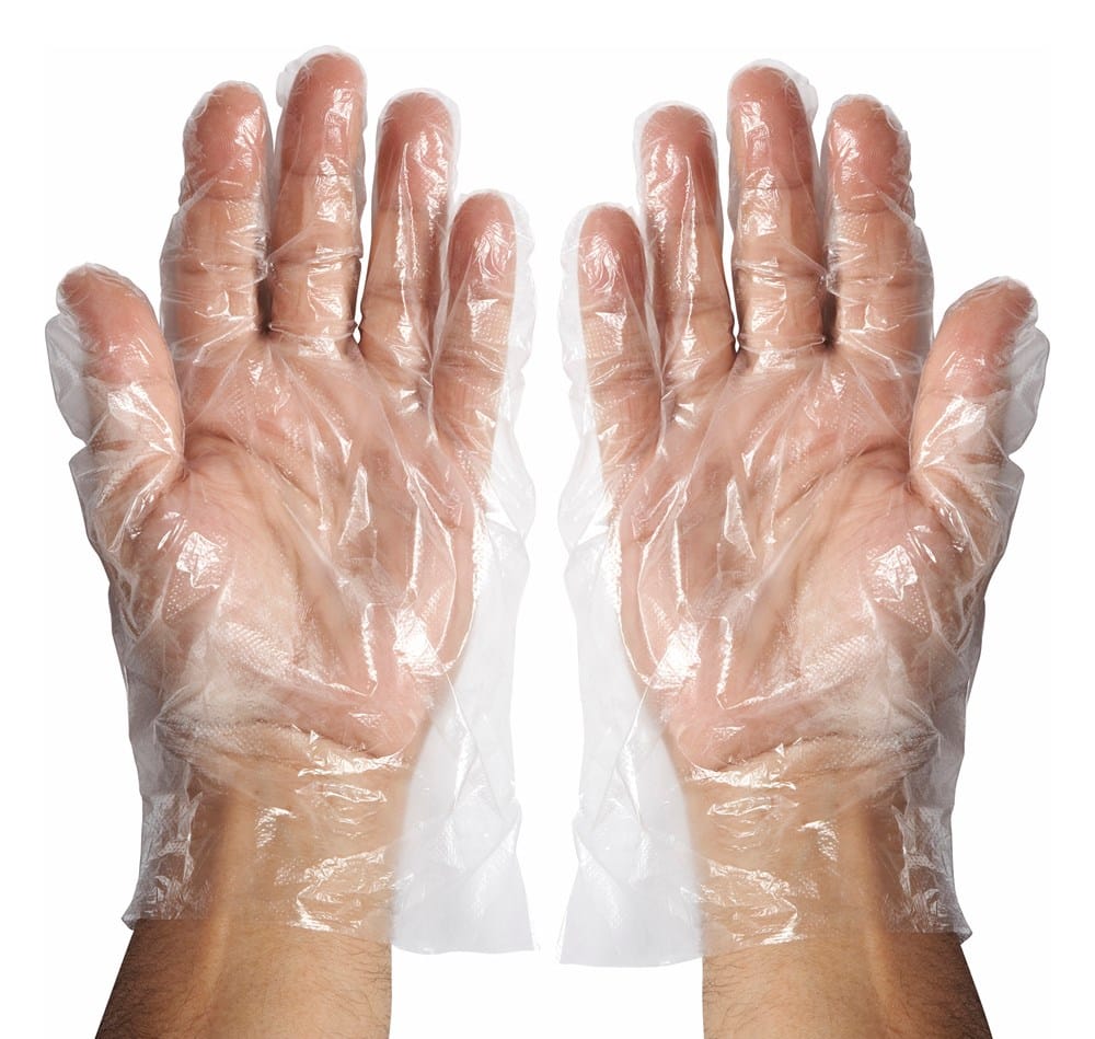 Winco Food Service Supplies Box Winco GLP-L 500 Disposable Textured Gloves, Size Large, Polyethylene | Denson CFE