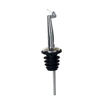 Winco Food Service Supplies Dozen / Black Winco – PPM-4C Metal Pourer with Tapered Spout & Hinged Cap, Medium Fast Flow | Denson CFE