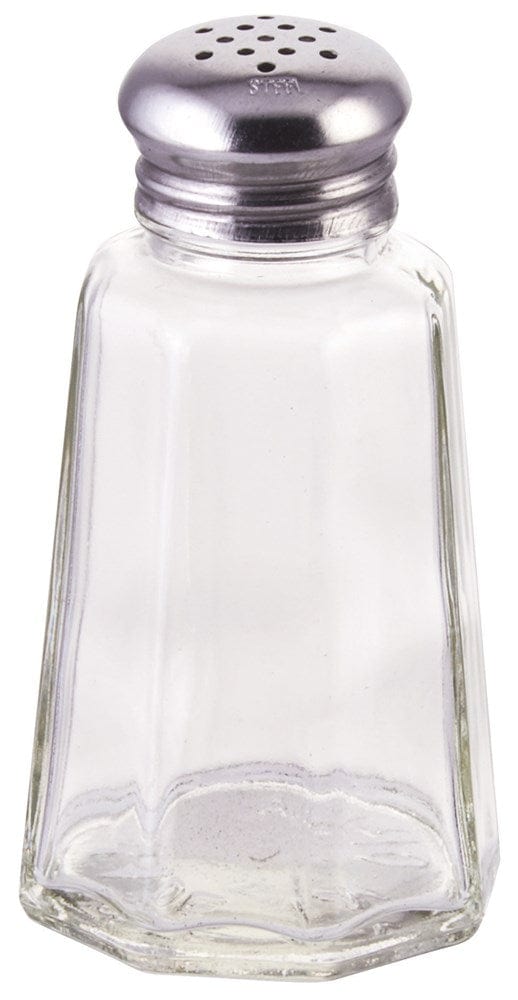 Winco Food Service Supplies Dozen Winco G106 Paneled Glass Shakers with Stainless Steel Mushroom Tops 2 Ounce | Denson CFE