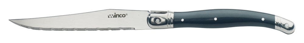 Winco Food Service Supplies Dozen Winco K-73PC Premium Steak Knives 4.5 Inch Blade Euro Slim Handle | Denson CFE