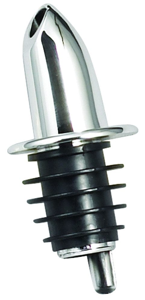 Winco Food Service Supplies Dozen Winco PP-NC Pourers without Collars Fast Flow Chrome Plated Spout Food Grade Poly Plastic Cork | Denson CFE