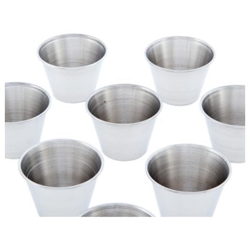 Winco Food Service Supplies Dozen Winco SCP25 Stainless Steel Round Sauce Cups Set of Twelve | Denson CFE