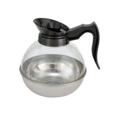 Winco Food Service Supplies Each / Black Winco CD-64K 64 Ounce Coffee Decanter with Stainless Steel Base Black | Denson CFE