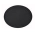 Winco Food Service Supplies Each / Black Winco TRH-2722K Easy Hold Rubber Lined Tray Black Oval 22 x 27 | Denson CFE