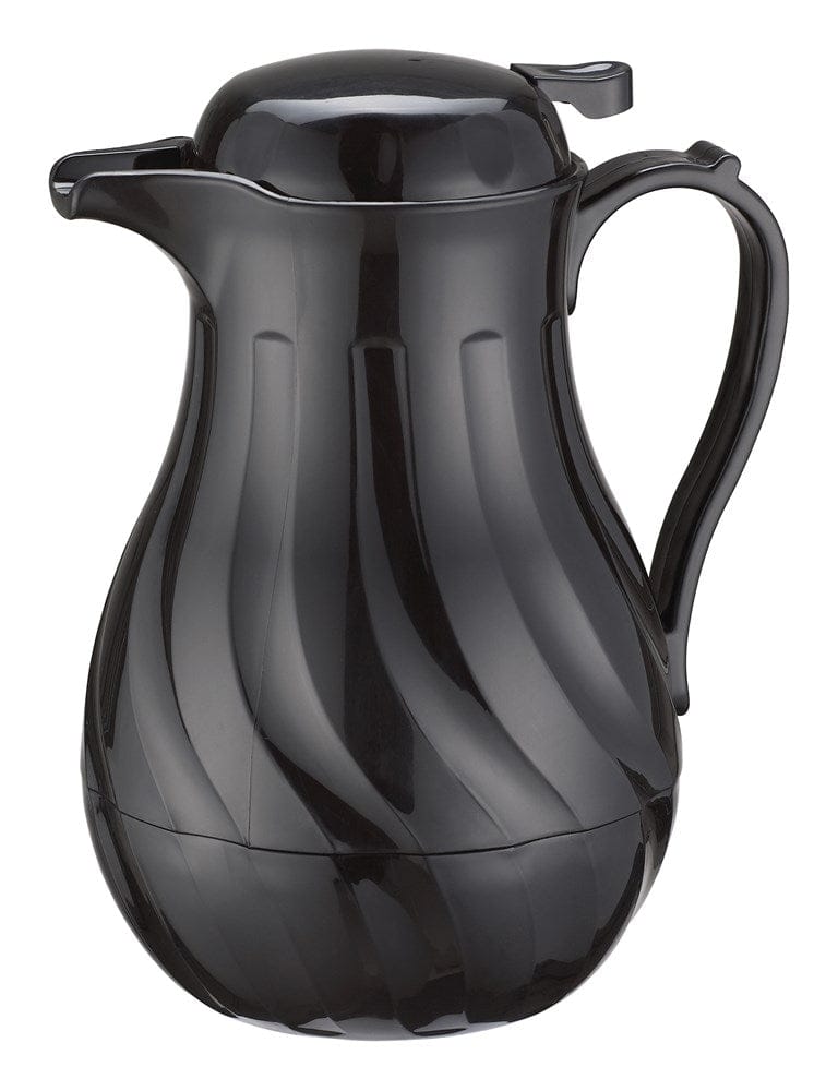 Winco Food Service Supplies Each / Black Winco VSW20K 20 Ounce Black Plastic Swirl Coffee Server | Denson CFE