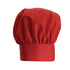 Winco Food Service Supplies Each / Red Winco CH-13RD Red 13 Inch High Signature Chef Poly/Cotton Professional Chef Hat With Wide Head Band And Adjustable Velcro Closure