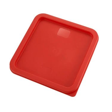 Winco Food Service Supplies Each / Red Winco PECC-68 Red 6 and 8 Qt. Food Container Cover