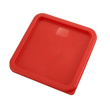 Winco Food Service Supplies Each / Red Winco PECC-68 Red Polyethylene Food Container Cover for 6 and 8 Quart Containers | Denson CFE