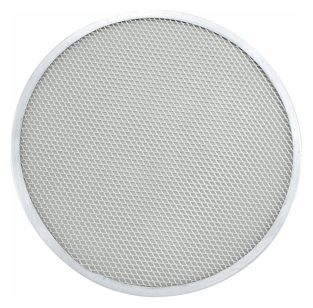 Winco Food Service Supplies Each Winco APZS-15 Round 15" Diameter Seamless Aluminum Mesh Pizza Screen | Denson CFE