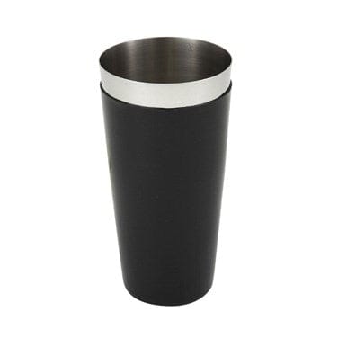 Winco Food Service Supplies Each Winco BS-28P 28 Ounce Bar Shaker Stainless Steel with Black PVC Coating | Denson CFE