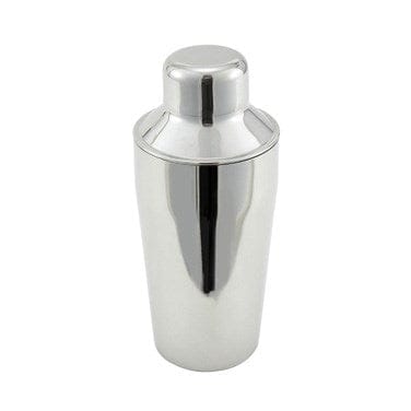Winco Food Service Supplies Each Winco BS-310 Classic Stainless Steel Bar Shaker Set 10 Ounces 3 Pieces Cap Strainer Cup | Denson CFE
