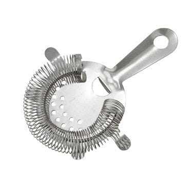 Winco Food Service Supplies Each Winco BST-4P Four Prong Stainless Steel Cocktail Bar Strainer | Denson CFE