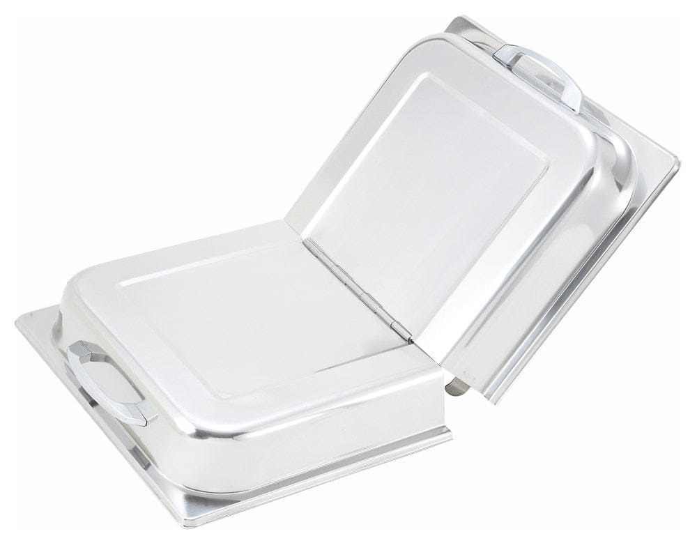 Winco Food Service Supplies Each Winco C-HDC Full-Size Stainless Steel Dome Cover with Hinged Opening and Handle | Denson CFE