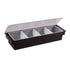 Winco Food Service Supplies Each Winco CCH-4 Four Compartment Bar Condiment Tray with Clear Lid | Denson CFE