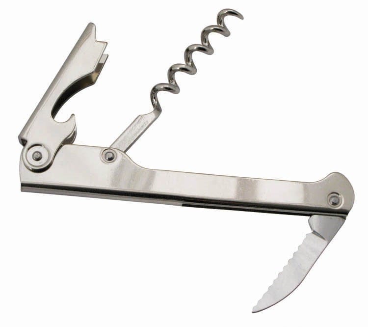 Winco Food Service Supplies Each Winco CO-711 Economy Waiter Corkscrew Stainless Steel Natural Finish | Denson CFE