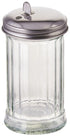 Winco Food Service Supplies Each Winco G-102 12 Oz Glass Sugar Pourer With Silver-Plated Flap Top | Denson CFE