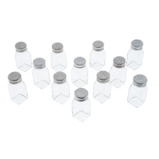 Winco Food Service Supplies Each Winco G-109 Salt and Pepper Shaker - 2 oz, Glass with Stainless Steel Mushroom Top | Denson CFE