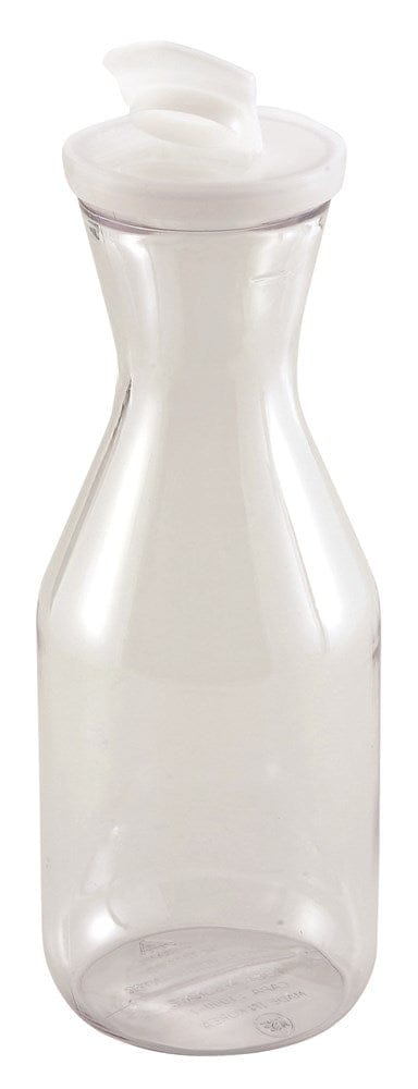 Winco Food Service Supplies Each Winco PDT-10 Polycarbonate 1 L Decanter with Flip-Top Lid | Denson CFE