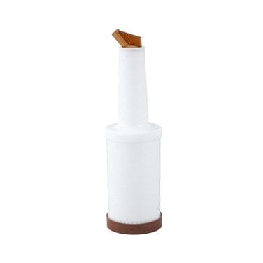 Winco Food Service Supplies Each Winco PPB-1B 1 Quart Liquor and Juice Pour Bottle with Brown Spout and Lid | Denson CFE