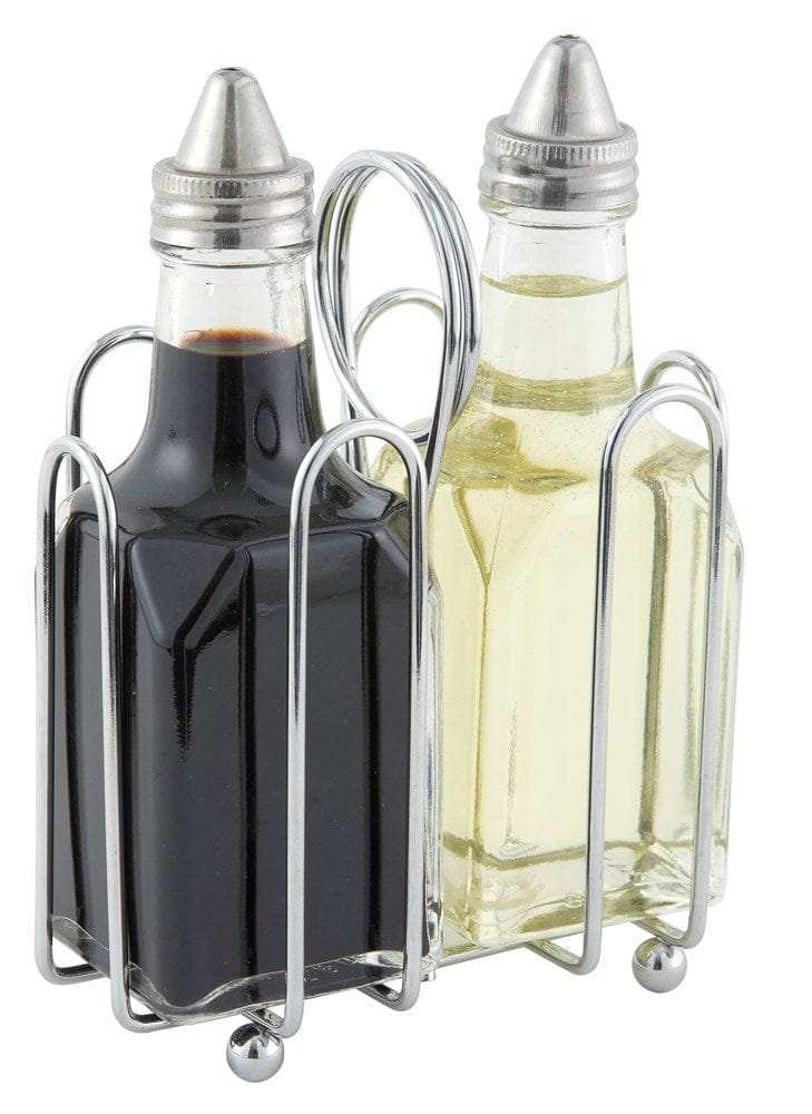 Winco Food Service Supplies Each Winco WH2 Sugar Packet Holder with Chrome Plated Finish and Two Compartments | Denson CFE