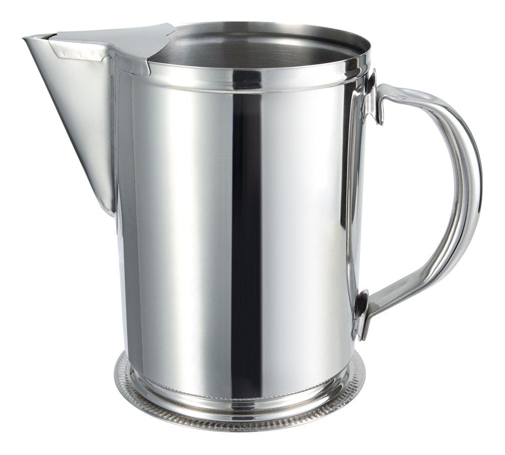 Winco Food Service Supplies Each Winco WPG-64 Stainless Steel Water Pitcher with Ice Guard for Effortless Serving | Denson CFE