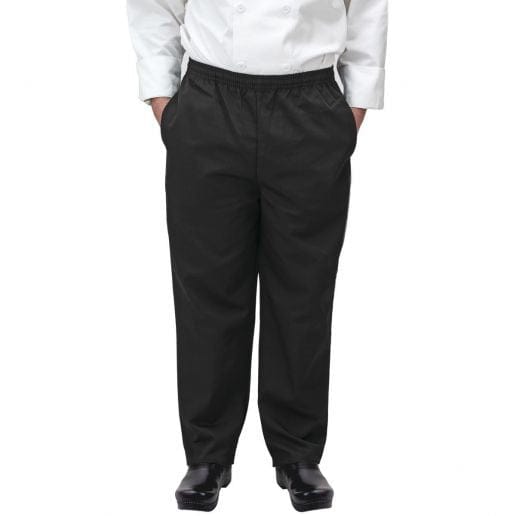 Winco Food Service Supplies Each / XL / Black Winco UNF2KXL Black Extra Large Signature Chef Pants for Ultimate Kitchen Comfort | Denson CFE